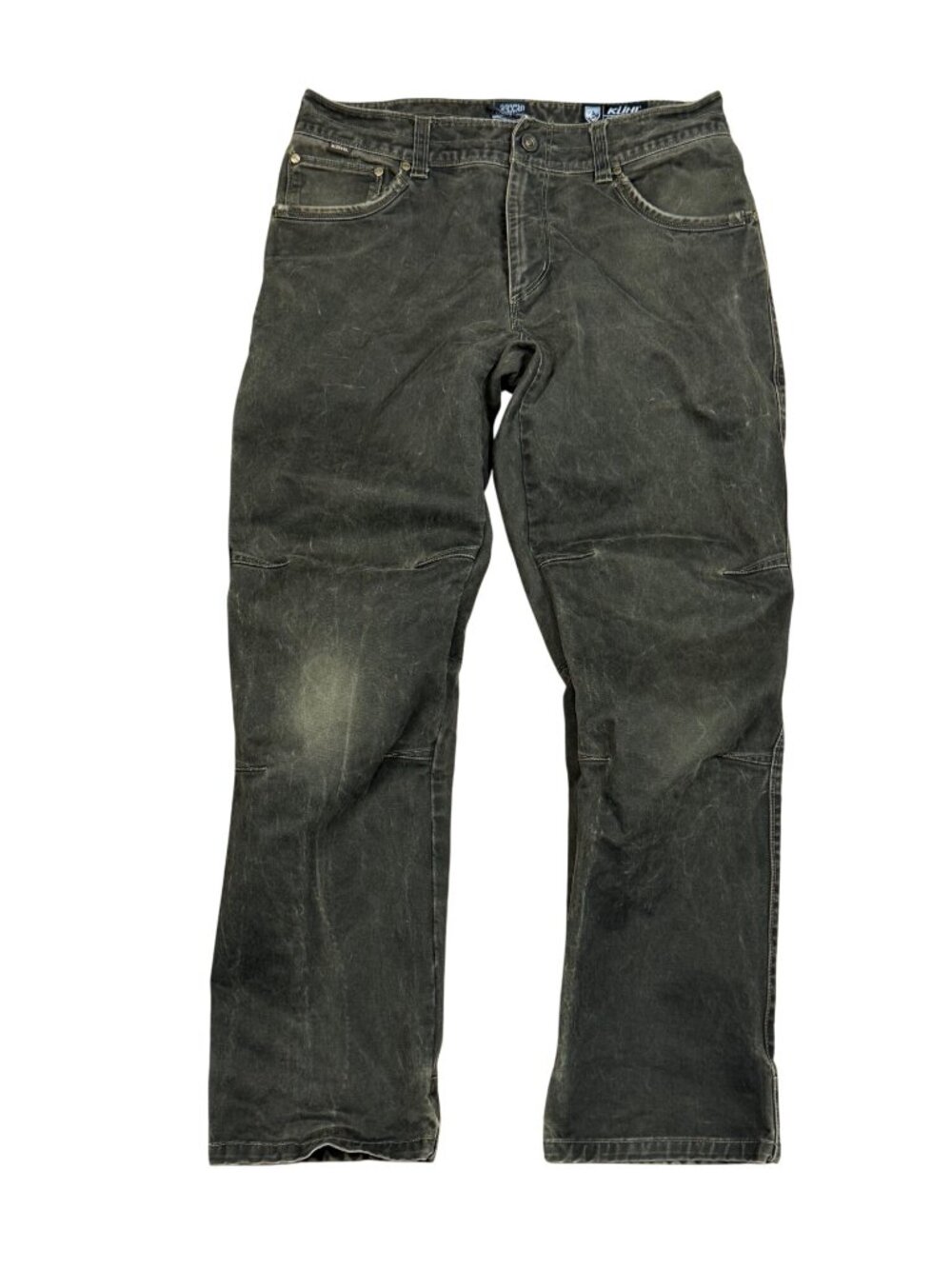KÜHL Men’s Ryder Pants 33x30 Olive Green Vintage Patina Dye Cotton Stretch